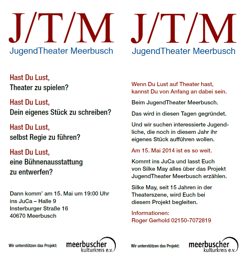 Flyer Jugendtheater