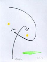 Da sucht das Gelb das Grün - Mischtechnik: Graphit/Kreide, Format 30 x 40cm aus 2002